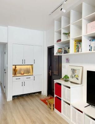 Modern Row Material Looking European Style Solid Wood Kitchen Cabinet