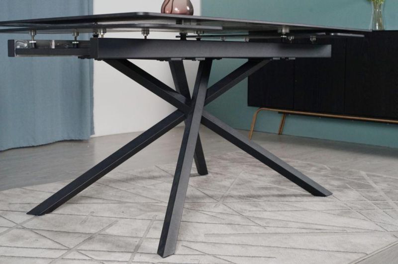Modern Furniture Ceramic Dining Table Designs Sintered Stone Extendable Dining Dinner Table Contemporary