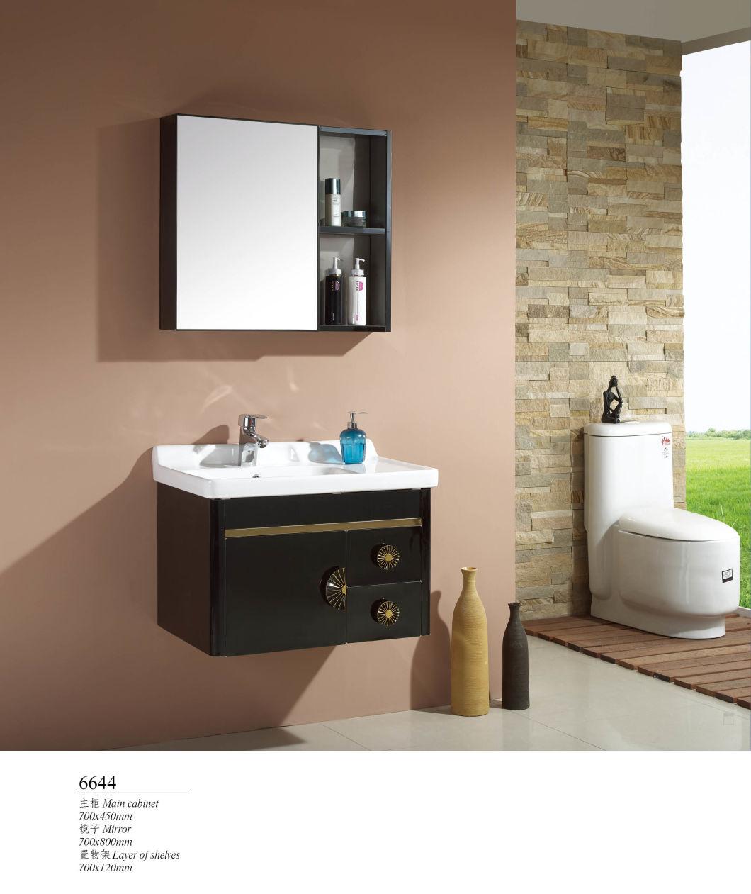 Modern Stainless Steel Metal Wall Hotel Vanity Bathroom Cabinet Furniture