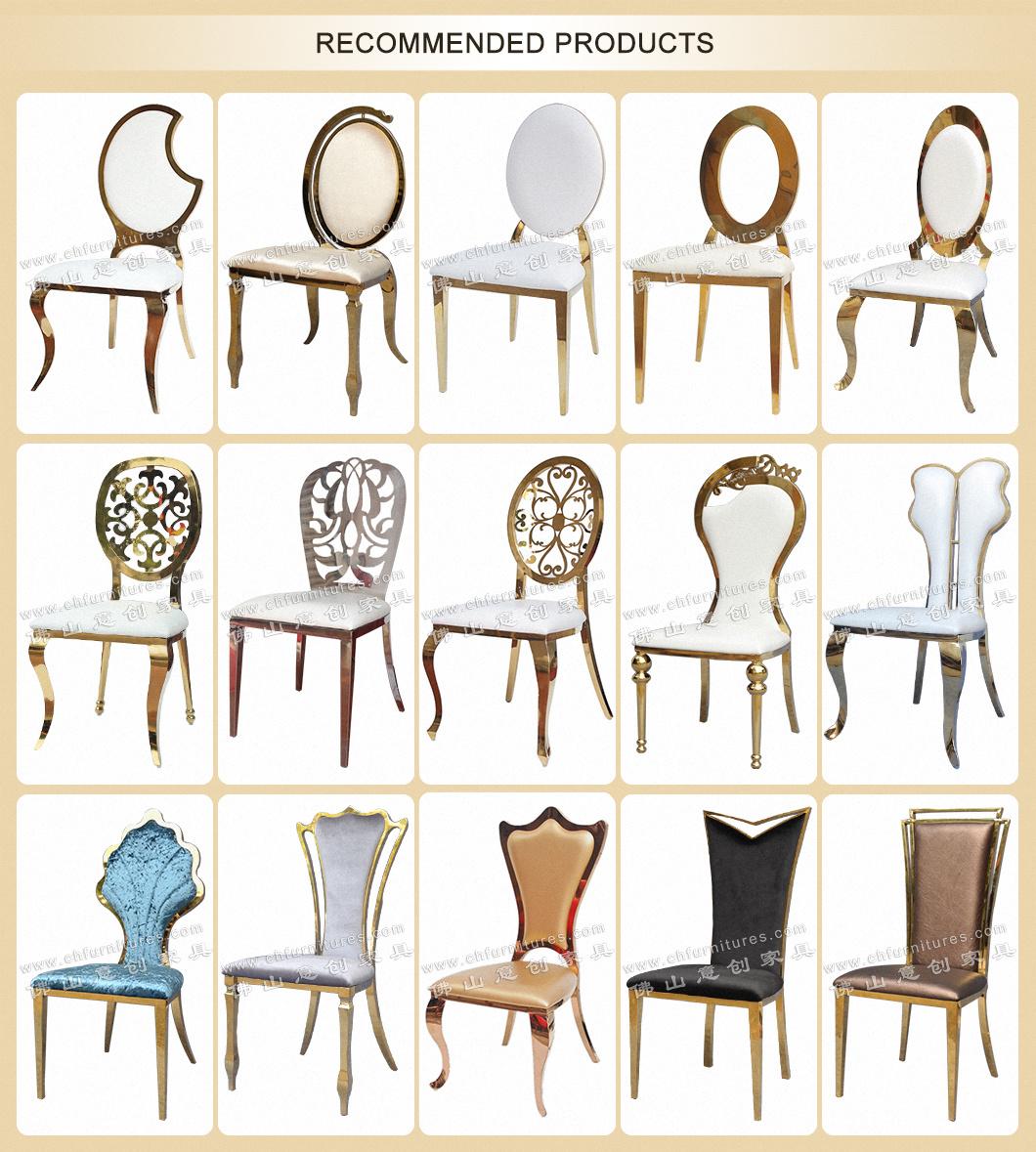 Ycx-Ss57 Foshan Modern Gold Dining Stainless Steel Wedding Chairs