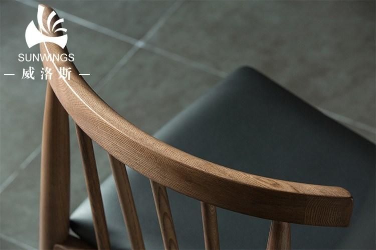 Korean Modern Style Living Room Furniture Ash Wood Restaurant Dining Chair