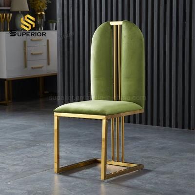 Saudi Arabia Dining Furniture Golden Metal Frame Chairs