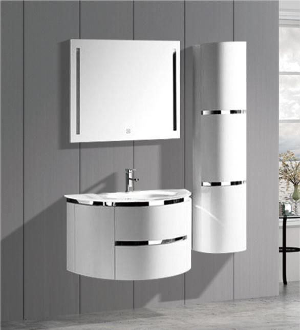 Modern Wall Mounted Hotel Style PVC Bathroom Cabinet Bathroom Vanity