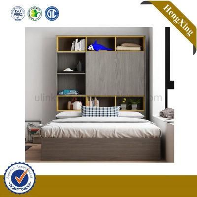 Modern Chinese King Melamine Bedroom Home Hotel Furniture MDF Double Bed (HX-9NG006.1)