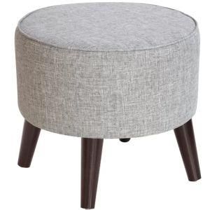Chinese Modern Wooden Leisure Fabric Home Office Living Room Outdoor Furniture Sofa Chair Ottaman Pouf for Kids and Bedroom