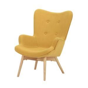 Modern Single High Back Fabric Leisure Home Hotel Office Furniture Bedroom Living Room Recliner Sofa with Wood Frame