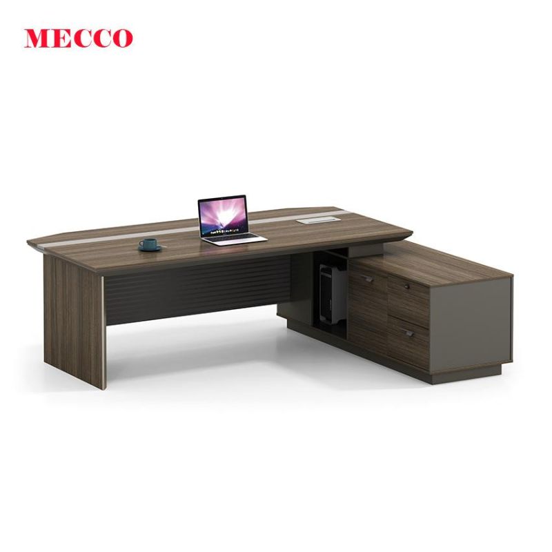 High Quality Modern Wooden L Shape Corner Manager CEO Boss Furniture Executive Office Table