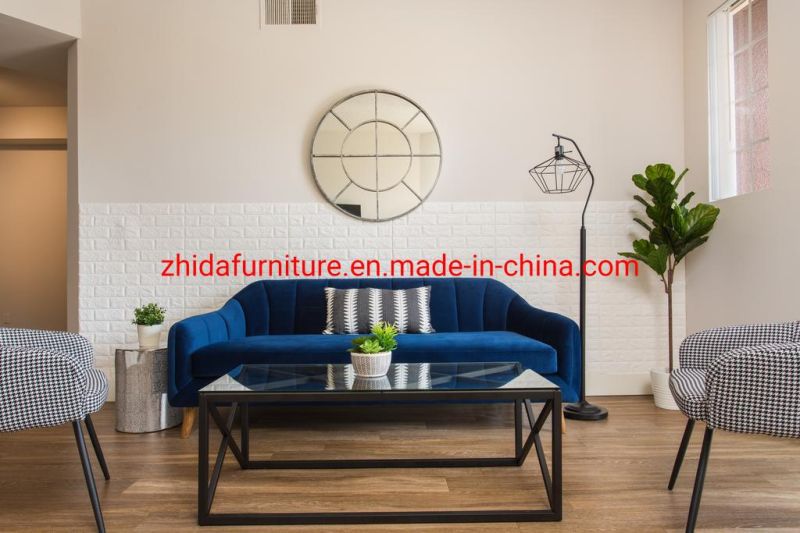 Zhida Modern Villa Apartment Living Room 3 Seaters Sofa Set Hotel Bedroom Furniture Set Double Queen King Size Fabric Bed