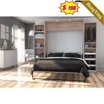 Modern Design Space Saving Steel Frame Spring Mechanism Bedroom Furniture Murphy Bed with Storage