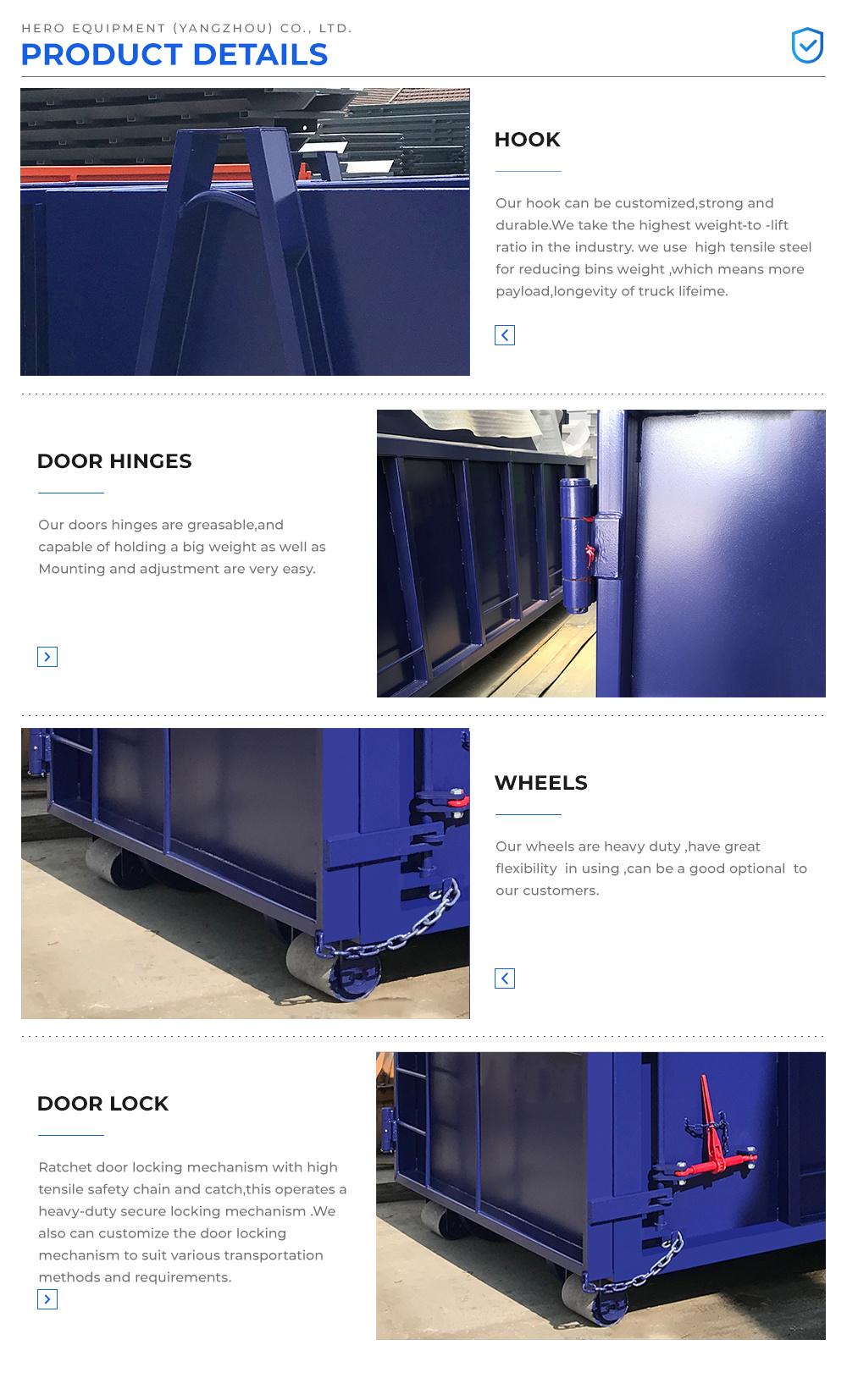 Waste Trash Hook Lift Bin Truck Modern Dustbin