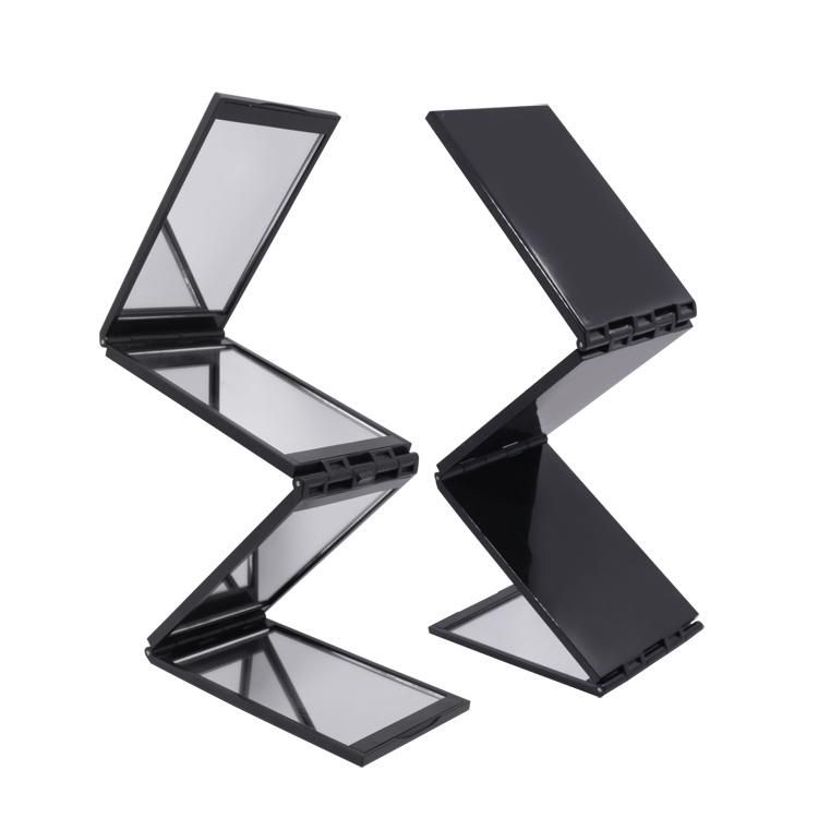 Pocket Barber Salon Haircut Hairdressing 4 Way Four-Folded Custom Vanity Compact Hand Mirror