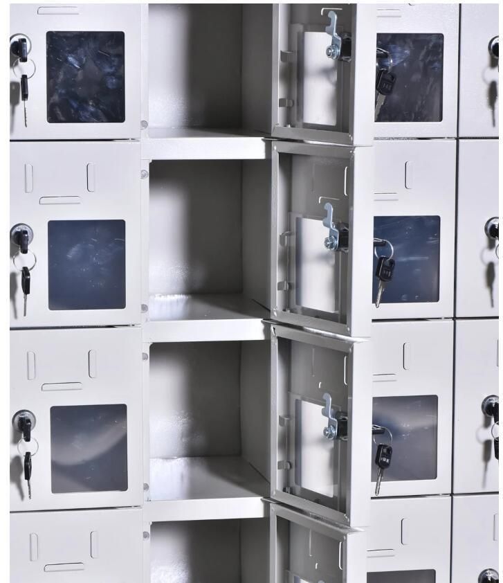 Metal 24 Doors Cellphone Charger Storage Lock Lockers Cabinets Electronic Cell Phone Charging Locker Modern Design Factory Price