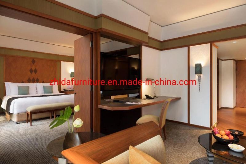 Modern Classic Brown Wood Color Branded Apartment Hotel Villa Living Room Bedroom King Size Bed Furniture