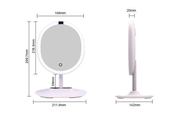 Desktop Body Sensor LED 5X Magnifies Girl Ladies Mirror Vanity