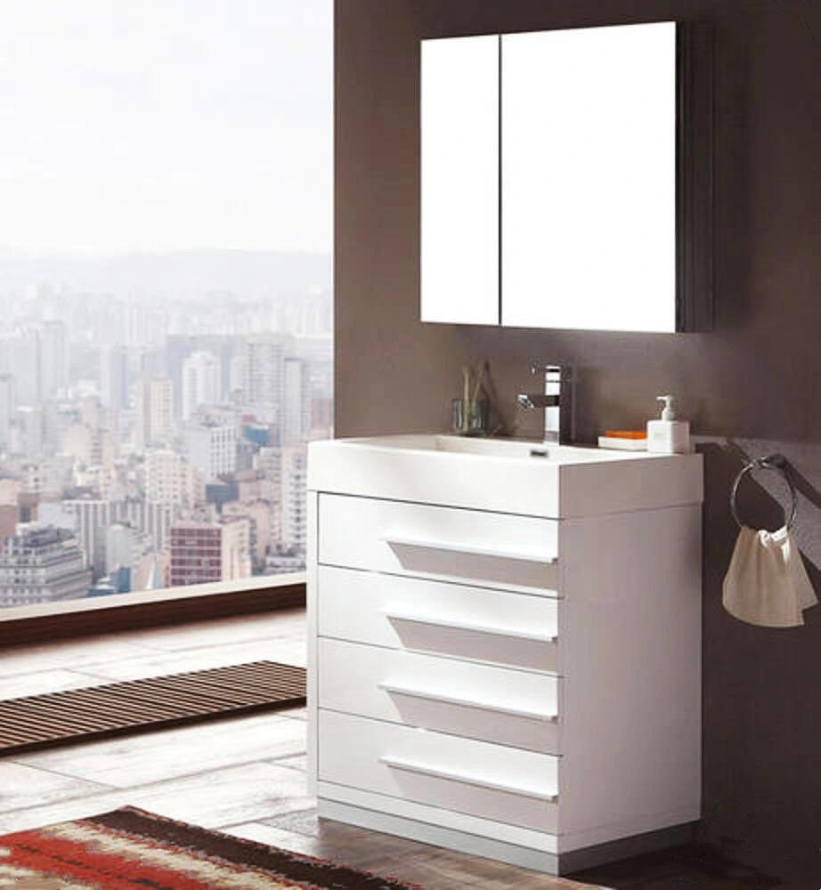 Best Sales Cheap Price PVC White Bathroom Vanity with Mirror Medicine Cabinet