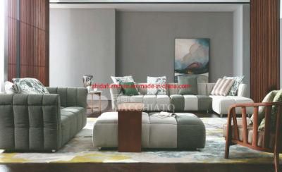 New Modern Italian Corner Living Room Home Furniture Sofa (ZHIDA)