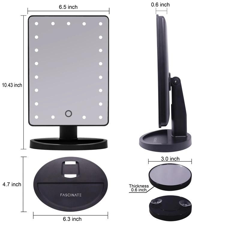 Desk Makeup LED Mirror with Custom Logo