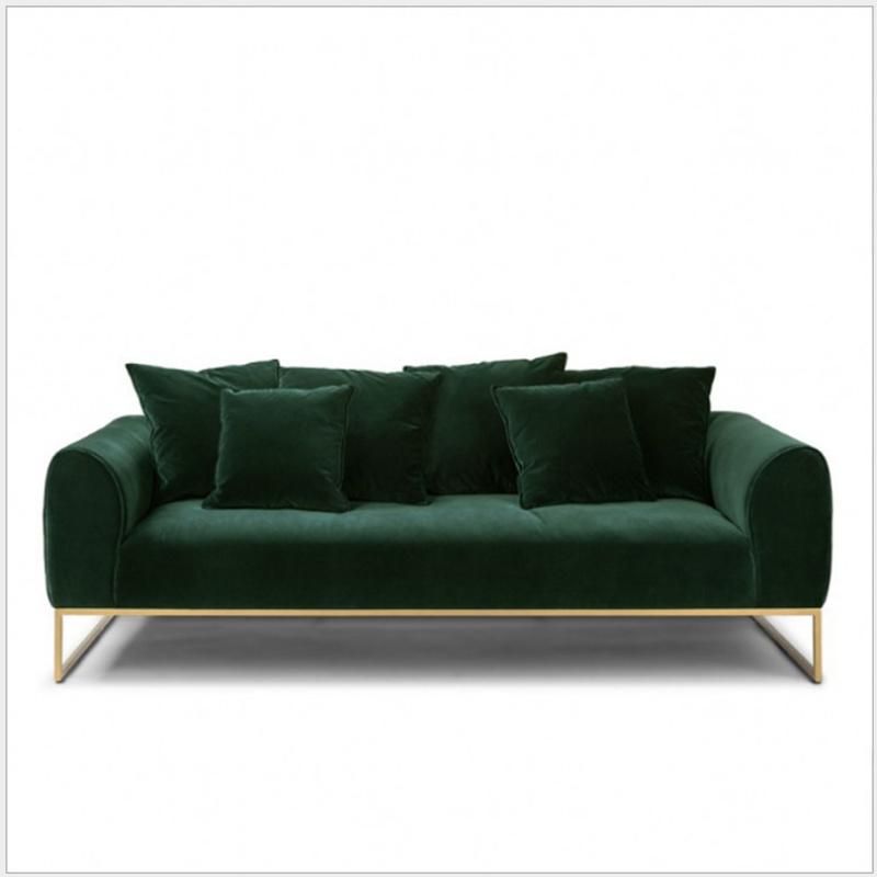 Green Modern Design Lounge Fabric Home Furniture Couch Living Room 1-3 Seaters Sofa