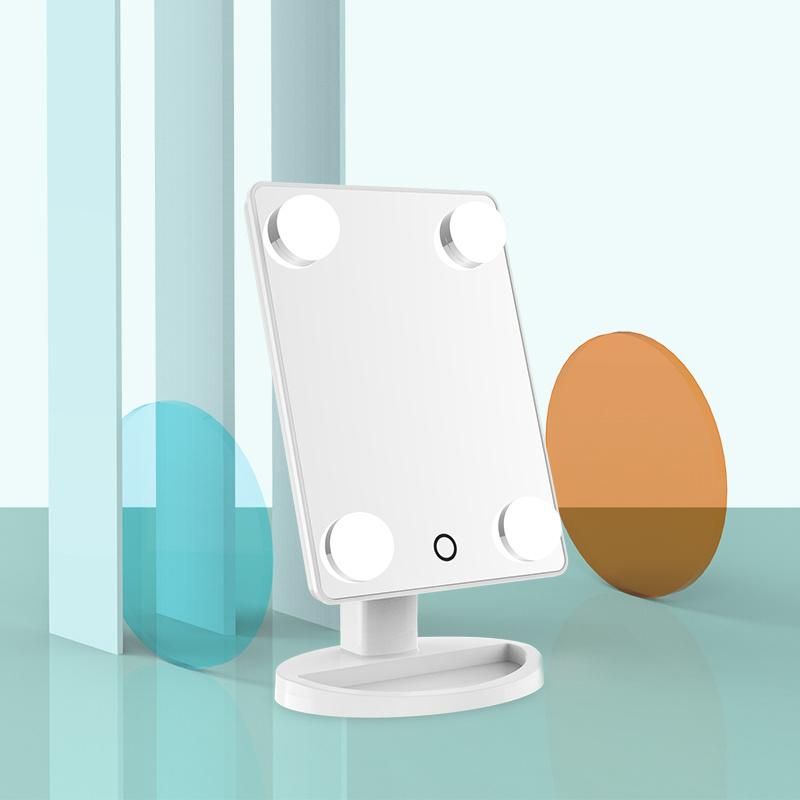 4pcs Bulbs Hollywood Mirror Smart Touch LED Makeup Vanity Mirror