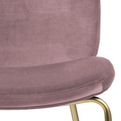 Twolf Modern Metal Legs Dining Chair White Tufted Velvet Leather Dining Chair Modern