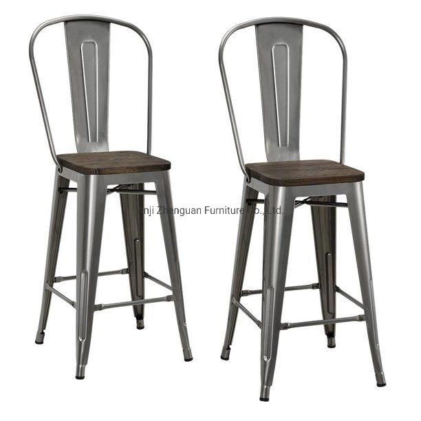 Modern Metal Restaurant Cafe Home Dining Chair Bar Stool (ZG21-051)
