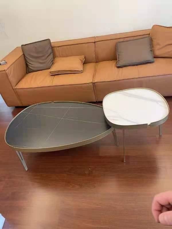 Modern Apartment Furniture Marble Rock Plate Tea Table