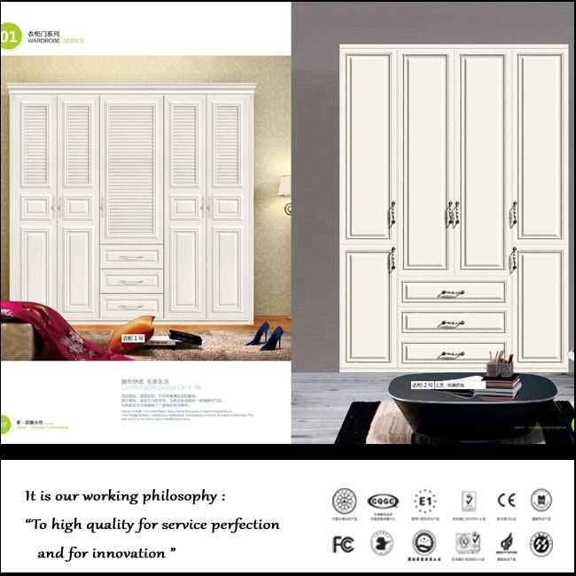 Modern Built-in Sliding Shutter Doors Wardrobe