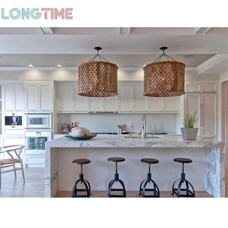 Luxury Multi Storage Design Open Modern MDF Flat Pack Kitchen Cabinets with Island Complete