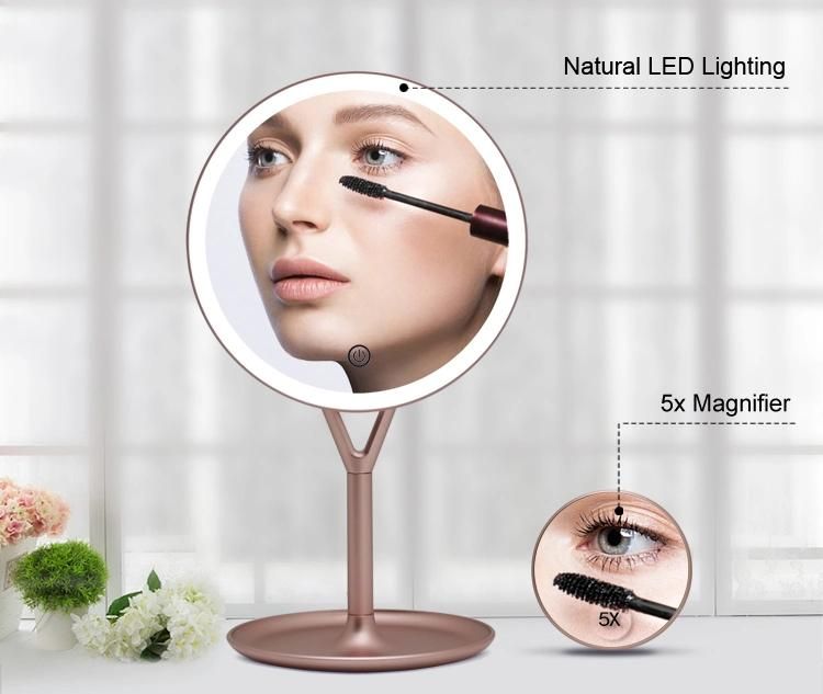 High Definition Desktop Dimmable Brightness Makeup LED Mirror for Dressing