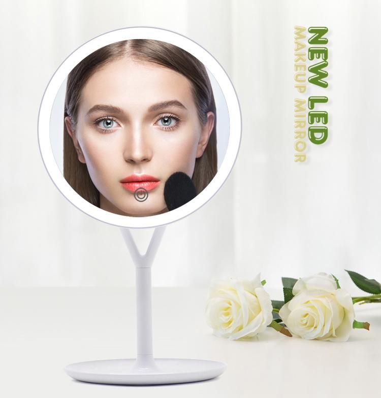 Hot Selling Desktop Standing LED Makeup Mirror with Touch Sensor