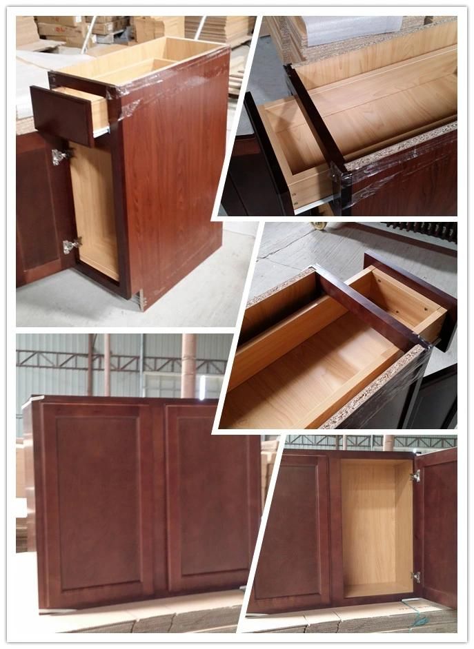 Mocha Shaker American Style Plywood Birch Wood Kitchen Cabinets