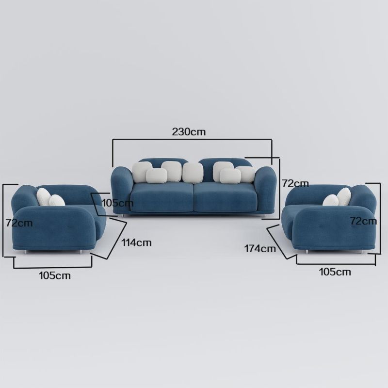 2022 Newest Design Velvet Fabric Rosy Sofa Leisure 3 Seater Chair Modern Home Living Room Furniture Set