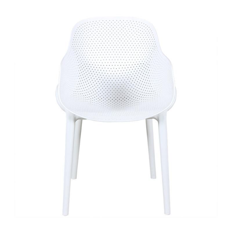 Wholesale Outdoor Furniture Modern Style Garden Furniture Erie Plastic Chair Eco-Friendly PP Armrest Dining Chair