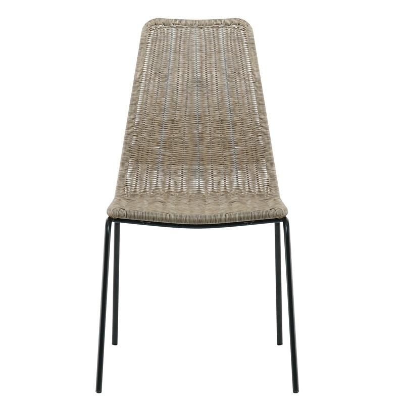 Hot Sale Modern Style Wicker Rustic French Bistro Rustic Rattan Cane Chair