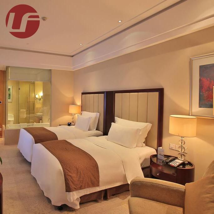 Whole Wooden Bed Panel Hotel Bedroom Furniture for Sale