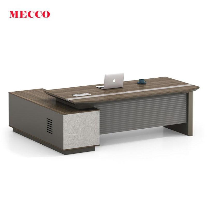 High Quality Modern Wooden L Shape Corner Manager CEO Boss Furniture Executive Office Table