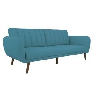 Chinese Modern Leisure Wooden Fabric Velvet Home Hotel Office Outdoor Garden Furniture Recliner Sofa Bed for Living Room and Bedroom