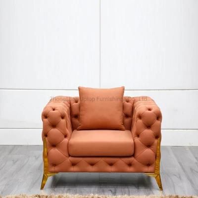 (SP-SF216-1) Modern Restaurant Leather Seating Single Sofa