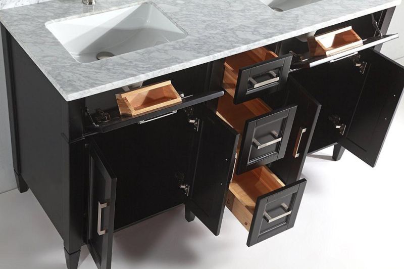 Wholesale New Design Espresso 72" Double Sink Bathroom Cabinet