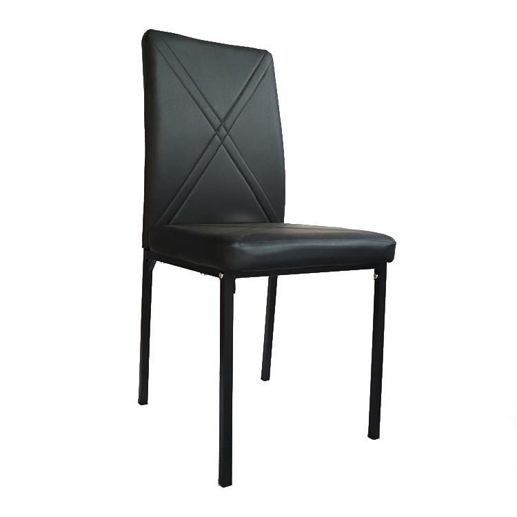 Home Furniture PVC Leather Back Cushion Cover Chair PVC Leather Dining Chairs Dining Room Furniture
