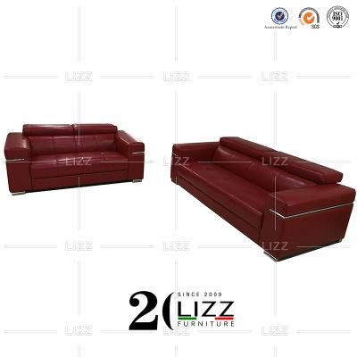 Antique Modern Hot Sale Living Room Furniture Nordic Living Room Adjustable Back Leather Sofa