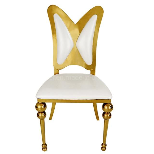 Luxury Wedding Furniture Banquet White Chivalry Chairs Butterfly Back