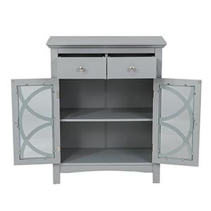 Modern Gray with Drawers and Doors 32.5 Inch Freestanding Wooden Storage Cabinet 0249