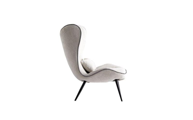 Zhida Nordic Leisure Single Sofa Chair White Modern Villa Living Room Lounge Recliner Chair Hotel Bedroom Furniture Accent Lazy Chair