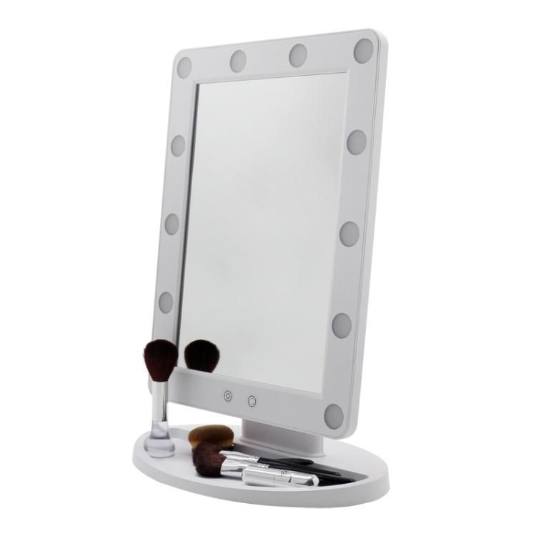 Table Top LED Cosmetic Mirror with 12 Bulbs for Beauty Makeup