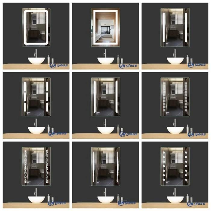 5mm 20′′x30′′ Round Oval Rectangle Frameless Wall Decoration Vanity Bathroom Mirror with Hanger
