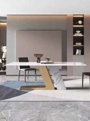 Sintered Stone Classic Rectangle Table Kitchen Dinner Room Furniture Use