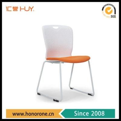 Modern Stackable Plastic Metal Bow Leg Conference Training Leisure Chair