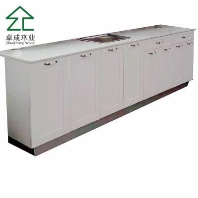 White MFC Base Kitchen Cabinet with Sink