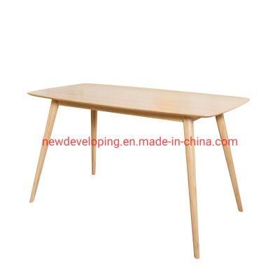 Nordic Minimalist Modern Light Bamboo Panel Countertop Dining Table, Dining Table Set Home